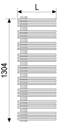 Схема дизайн-радиатора Yucca asymmetric