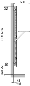 Схема дизайн-радиатора Yucca mirror